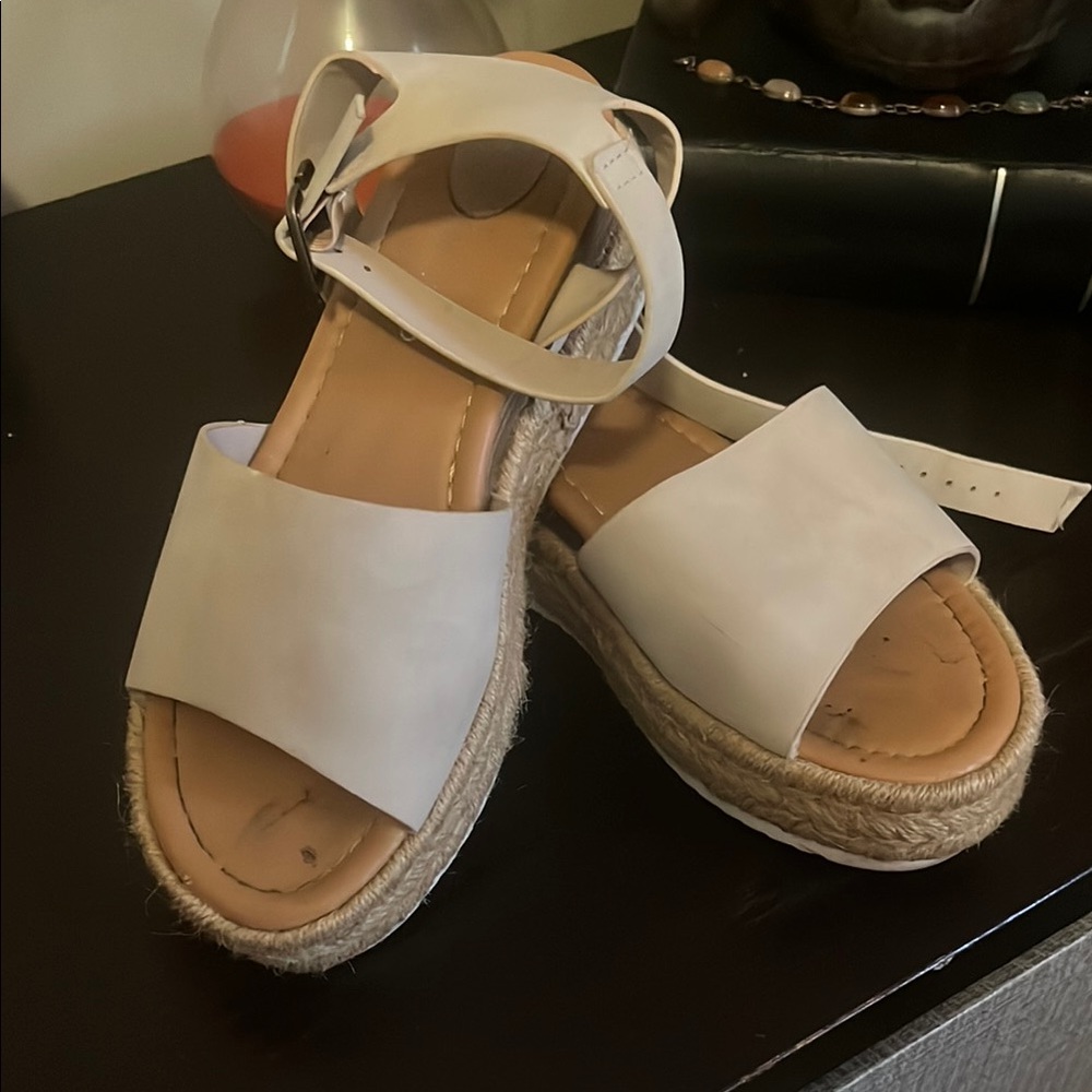 Women's Off-White Espadrille Sandals